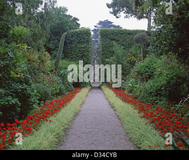 Jardins de l'abbaye de Tresco, Tresco, Îles Scilly, Cornwall, Angleterre, Royaume-Uni Banque D'Images