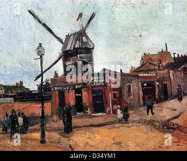 Vincent van Gogh, Le Moulin de la galette. 1886. Le postimpressionnisme. Huile sur toile. Rijksmuseum Kröller-Müller, Otterlo Banque D'Images