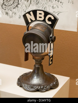 Vintage microphone NBC - circa 1933 Banque D'Images