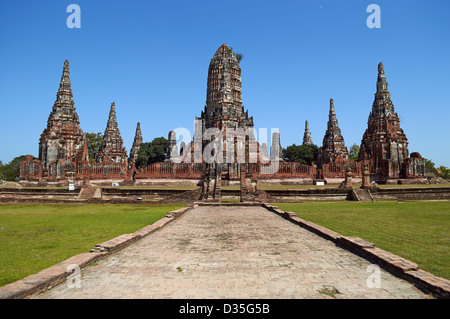 Des fragments d'objets architecturaux Wat Chai Watthanaram Banque D'Images