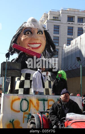 10 févr. 2013 défilé de carnaval dans la rue Via Nazionale Rome Italie Banque D'Images