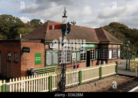 Haven Street Station de chemin de fer à vapeur de l'île de Wight Isle of Wight Hampshire Angleterre Banque D'Images