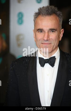 L'acteur Daniel Day Lewis arrive à l'EE British Academy Film Awards au Royal Opera House de Londres, Angleterre, le 10 février 2013. Photo : Hubert Boesl Banque D'Images