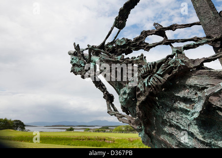 Coffin Ship sculpture, Comté de Mayo, Murrisk Banque D'Images