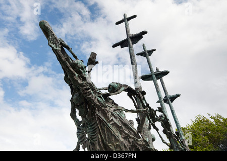 Coffin Ship sculpture, Comté de Mayo, Murrisk Banque D'Images