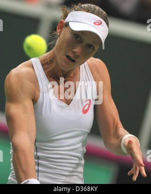 Samantha Stosur l'Australie durant le 1er tour de Fed Cup match entre la République tchèque et l'Australie à Prague, le 9 février 2013. (Photo/CTK Jaroslav Ozana) Banque D'Images