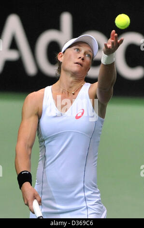 Samantha Stosur l'Australie durant le 1er tour de Fed Cup match entre la République tchèque et l'Australie à Prague, le 9 février 2013. (Photo/CTK Jaroslav Ozana) Banque D'Images