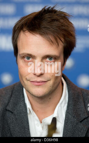 L'acteur allemand August Diehl assiste à une conférence de presse pour "Layla Fourie' pendant le 63e Festival du Film de Berlin, à Berlin, Allemagne, 11 février 2013. Le film est présenté en compétition à la Berlinale allant du 07 au 17 février. Photo : Kay Nietfeld/dpa Banque D'Images