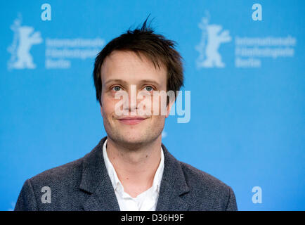 L'acteur allemand August Diehl assiste à une conférence de presse pour "Layla Fourie' pendant le 63e Festival du Film de Berlin, à Berlin, Allemagne, 11 février 2013. Le film est présenté en compétition à la Berlinale allant du 07 au 17 février. Photo : Kay Nietfeld/dpa  + + +(c) afp - Bildfunk + + + Banque D'Images