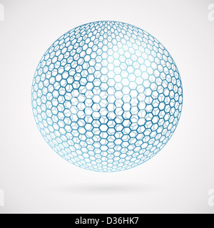Sphère d'Abstract background vector hexagones. Banque D'Images