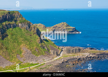 La Chaussée des géants au nord du chemin côtier d'Antrim County Antrim Irlande du Nord GO UK EU Europe Banque D'Images