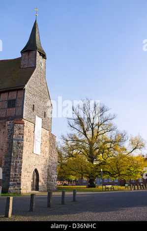 Dans l'église paroissiale gothique Lenschow am Schaalsee, Ludwigslust-Parchim district, Mecklembourg-Poméranie-Occidentale, Allemagne, Europe Banque D'Images