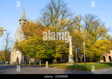 Dans l'église paroissiale gothique Lenschow am Schaalsee, Ludwigslust-Parchim district, Mecklembourg-Poméranie-Occidentale, Allemagne, Europe Banque D'Images