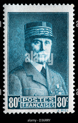 Maréchal Pétain, timbre-poste, France, 1941 Banque D'Images