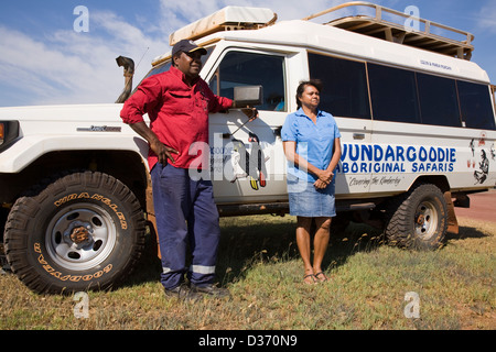 Colin et Maria Morgan run Wundargoodie Safaris autochtones, à l'Est de la région de Kimberley, Wyndham, Australie occidentale Banque D'Images