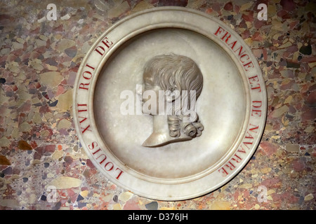 Le tombeau de Louis XVII (1785 - 1795) Basilique Cathédrale de Saint Denis , Paris France Banque D'Images