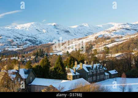 Le Fairfield Horseshoe de l'ancienne école de grammaire Kelsick, Ambleside, Lake District, UK. Banque D'Images