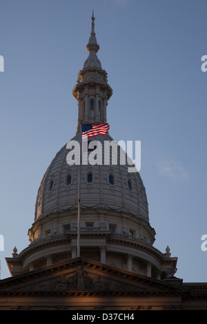 Lansing, Michigan - Le Michigan State Capitol building. Banque D'Images