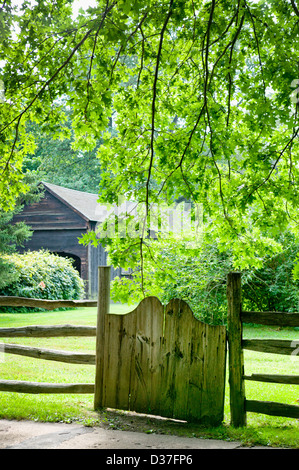 Historique pittoresque gate Deerfield Massachusetts Banque D'Images