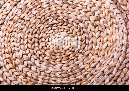 Close up de feuilles de bananier séchées tissé utilisé pour faire un tabouret. Banque D'Images