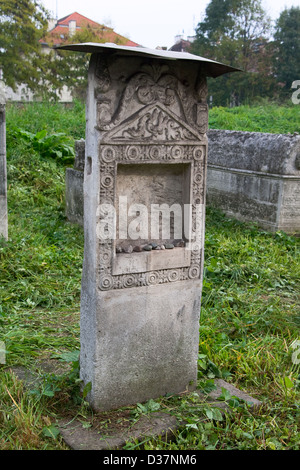 Monument à l'ancien cimetière juif Banque D'Images