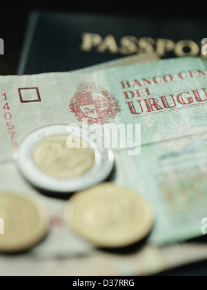 Close up de monnaie uruguayenne Banque D'Images