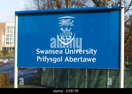 Vue générale de l'université de Swansea, dans le sud du Pays de Galles, Royaume-Uni. Banque D'Images