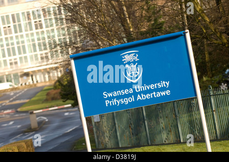 Vue générale de l'université de Swansea, dans le sud du Pays de Galles, Royaume-Uni. Banque D'Images