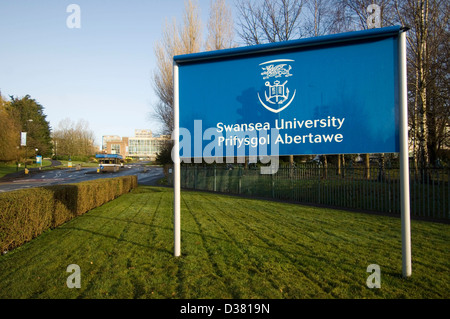 Vue générale de l'université de Swansea, dans le sud du Pays de Galles, Royaume-Uni. Banque D'Images