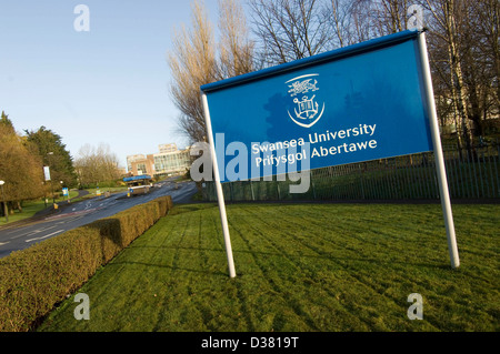 Vue générale de l'université de Swansea, dans le sud du Pays de Galles, Royaume-Uni. Banque D'Images