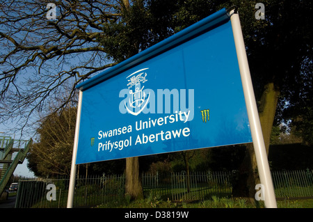 Vue générale de l'université de Swansea, dans le sud du Pays de Galles, Royaume-Uni. Banque D'Images