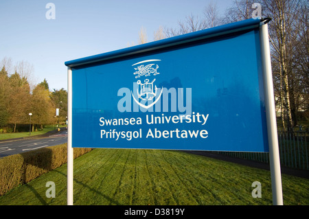 Vue générale de l'université de Swansea, dans le sud du Pays de Galles, Royaume-Uni. Banque D'Images