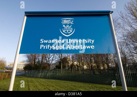 Vue générale de l'université de Swansea, dans le sud du Pays de Galles, Royaume-Uni. Banque D'Images