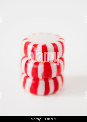Studio Shot of Peppermint Candies Banque D'Images