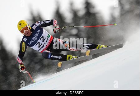 Schladming, Autriche. 11 février 2013. Ivica Kostelic (CRO), 11 février 2013 - Ski Alpin : Championnats du Monde FIS de Ski Alpin 2013 Men's Super combiné (descente) à Schladming, en Autriche. (Photo par Hiroyuki Sato/AFLO/Alamy Live News) Banque D'Images