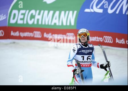 Schladming, Autriche. 11 février 2013. Nicole Hosp (AUT), le 8 février 2013 - Ski Alpin : Championnats du Monde FIS de Ski Alpin 2013 Women's Super combiné à Schladming, en Autriche. (Photo par Hiroyuki Sato/AFLO/Alamy Live News) Banque D'Images