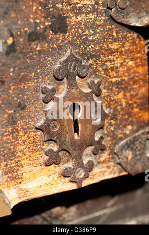 Serrure de porte ancienne moyen-âge Banque D'Images