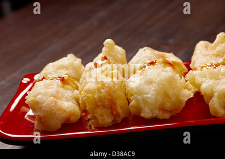 Fish & Chips.frit tempura japonais Banque D'Images