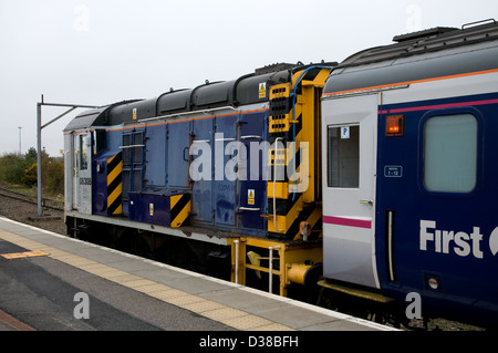 Classe 08,locotracteur,08308,inverness caledonian sleeper,remise,highlands, Ecosse Banque D'Images