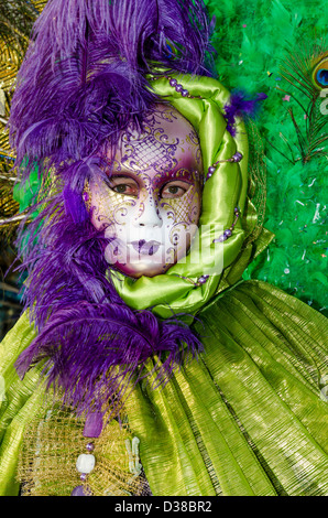 Habillé traditionnellement personne au Carnaval de Venise 2013 Banque D'Images