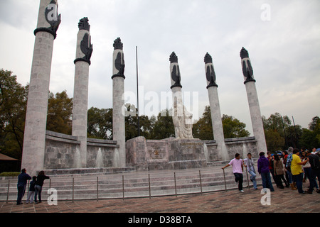 Les Cadets de l'Héroïque Memorial en parc de Chapultepec - Mexico DF Banque D'Images