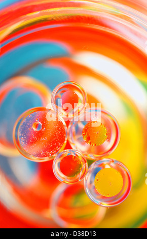 Bulles d’huile Banque D'Images