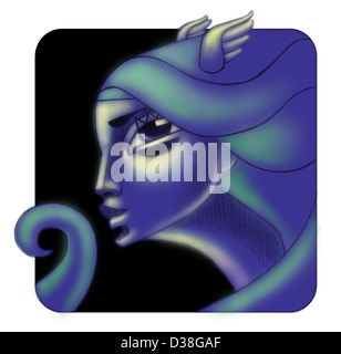 Close-up of a Lion signe du zodiaque Banque D'Images