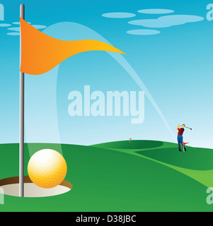 Man playing golf Banque D'Images