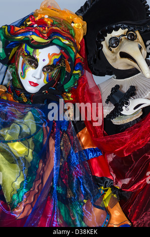 Personne masqué au Carnaval de Venise 2013 Banque D'Images