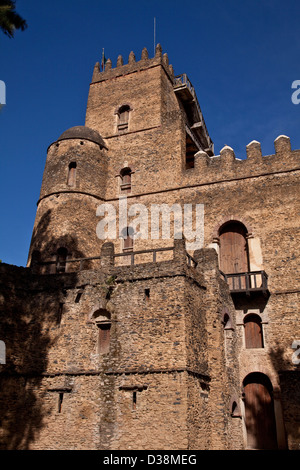 Le Château de Fasilidas, Fasil Ghebbi (Royal Enclosure) Gondar, Éthiopie Banque D'Images