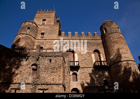 Le Château de Fasilidas, Fasil Ghebbi (Royal Enclosure) Gondar, Éthiopie Banque D'Images