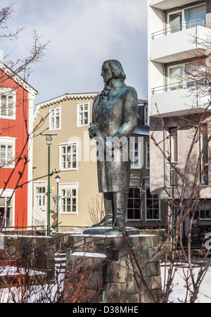 Statue de Skuli Magnusson, fondateur de Reykjavik, Islande Banque D'Images