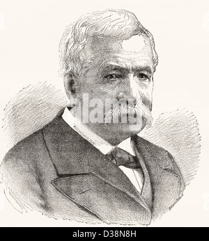 Ferdinand Marie, vicomte de Lesseps, 1805 -1894. Développeur français du Canal de Suez. Banque D'Images