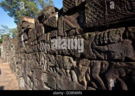 Bass soulage. Temple Bayon. Angkor. Cambodge Banque D'Images